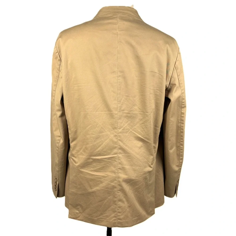 Polo Ralph Lauren Modern Fit Stretch Blazer Mens 44R Tan Beige Cotton Chino NEW
